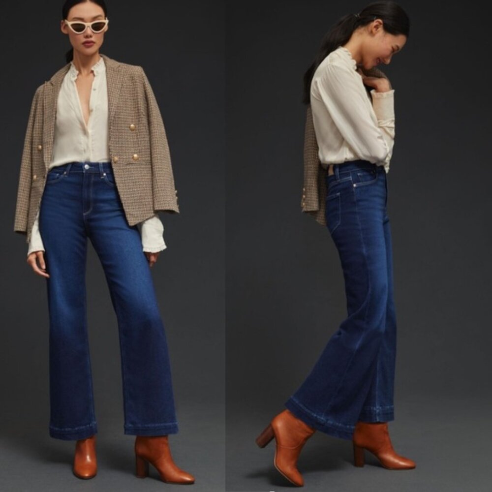 Paige Anessa High-Rise Crop Wide-Leg Jeans